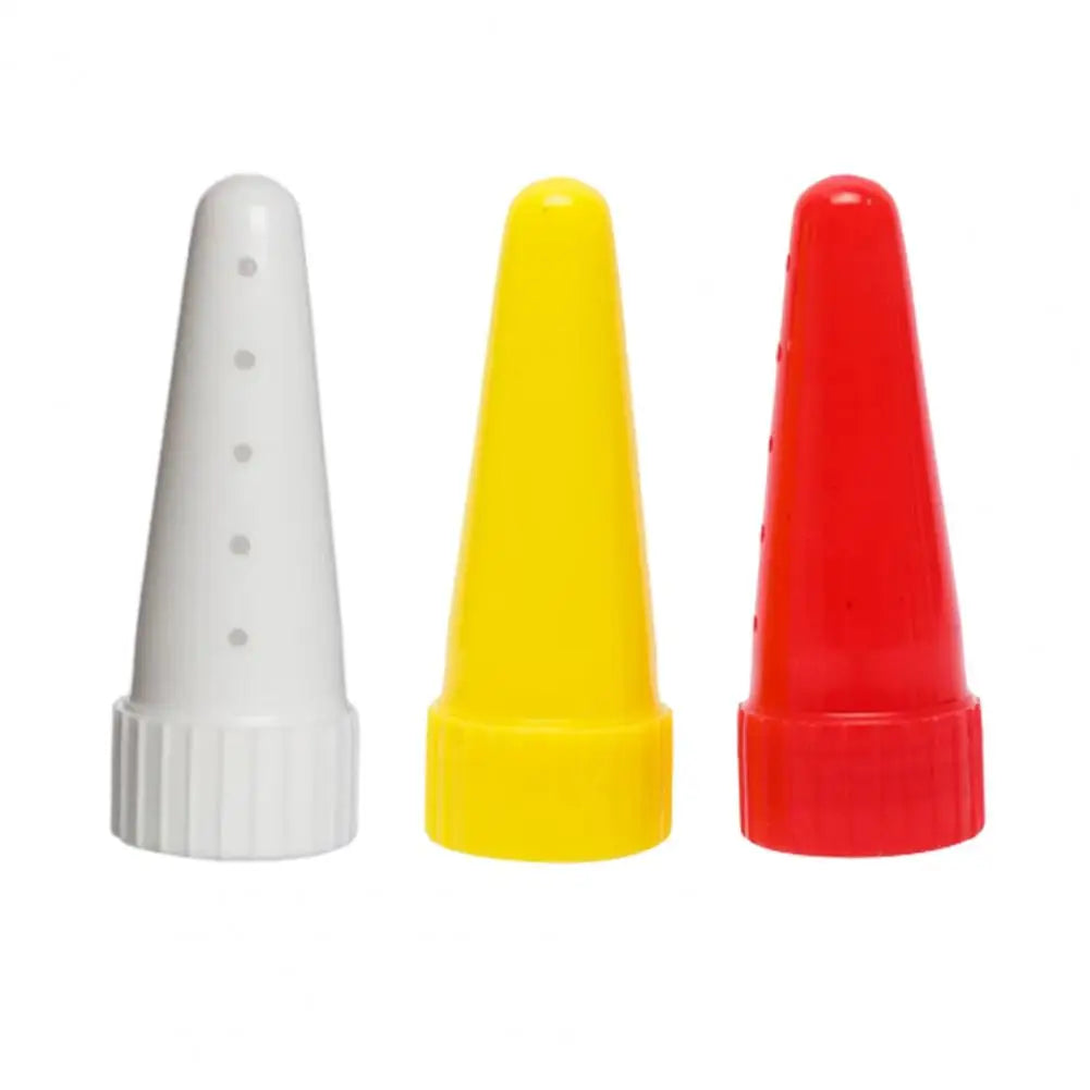 3Pcs Salad Dressing Dispenser Piping Tip Food Grade PP Salad Sauce Syrup Jam Ketchup Squeeze Bottle Nozzle Kitchen Gadgets