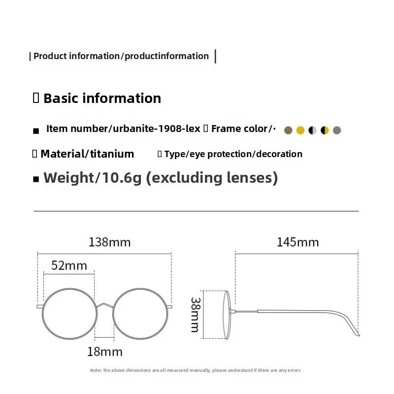 CLLOIO Pure Titanium Wire Retro Half Frame Glasses Men Women Fashion Reading Glasses Optical Prescription Progressive Eyeglasses