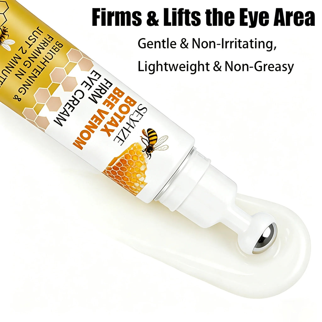 Aihuf Bee Toxin Eye Cream 15ml Instant Moisturizing Anti-Aging Deeply Nourishing Smooth Dry Skin Bag under Eye Treatment Dark Ci
