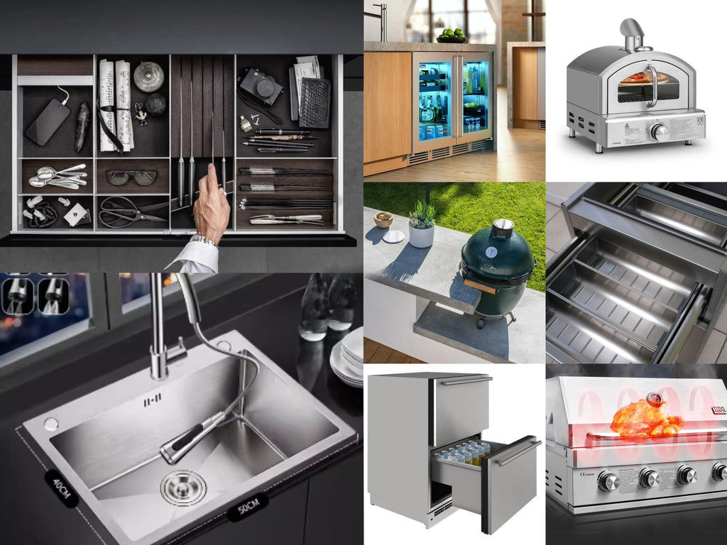 YG Custom Wholesale Supplier Stainless Steel Outdoor Kitchen Cabinet BBQ Island One Stop Complete Set Commercial or Home