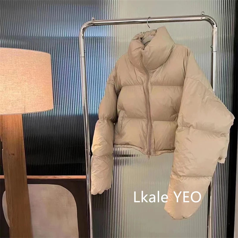 Women's Winter Parkas 2026 New Thick Streetwear All Match Ladies Down Cotton Jacket Comfortable Simple Short Female Warm Coat