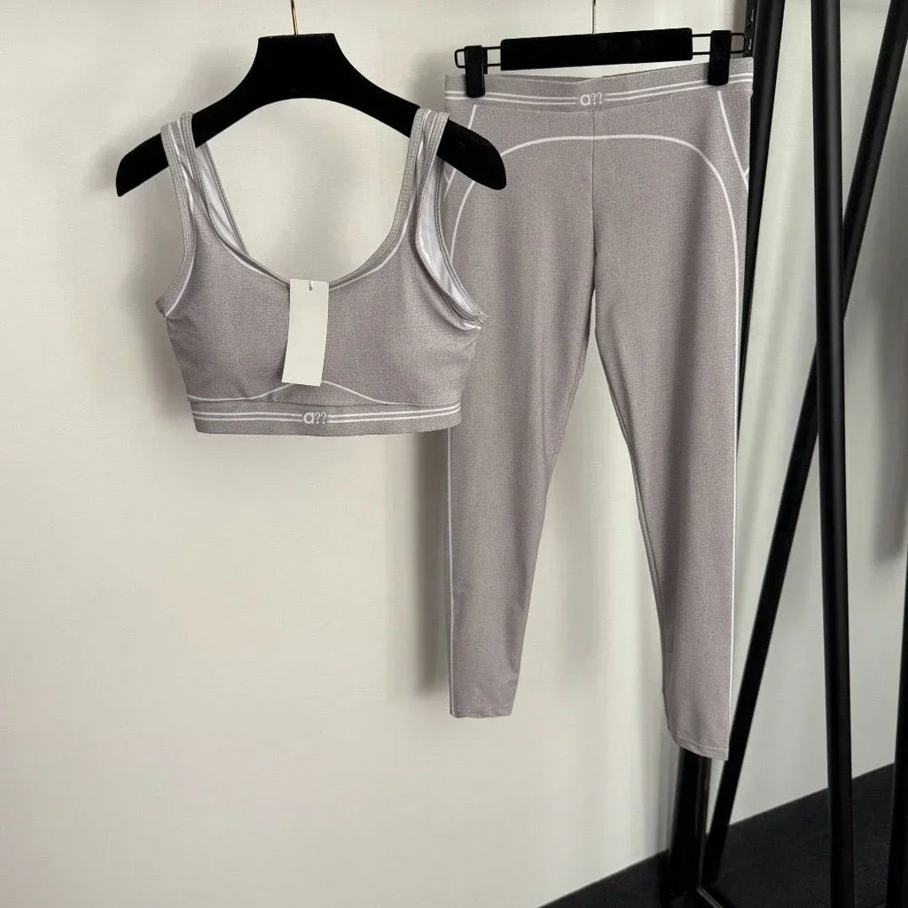 2026 Summer New Yoga Sports Suit Sling Vest Elastic Small Foot Leggings