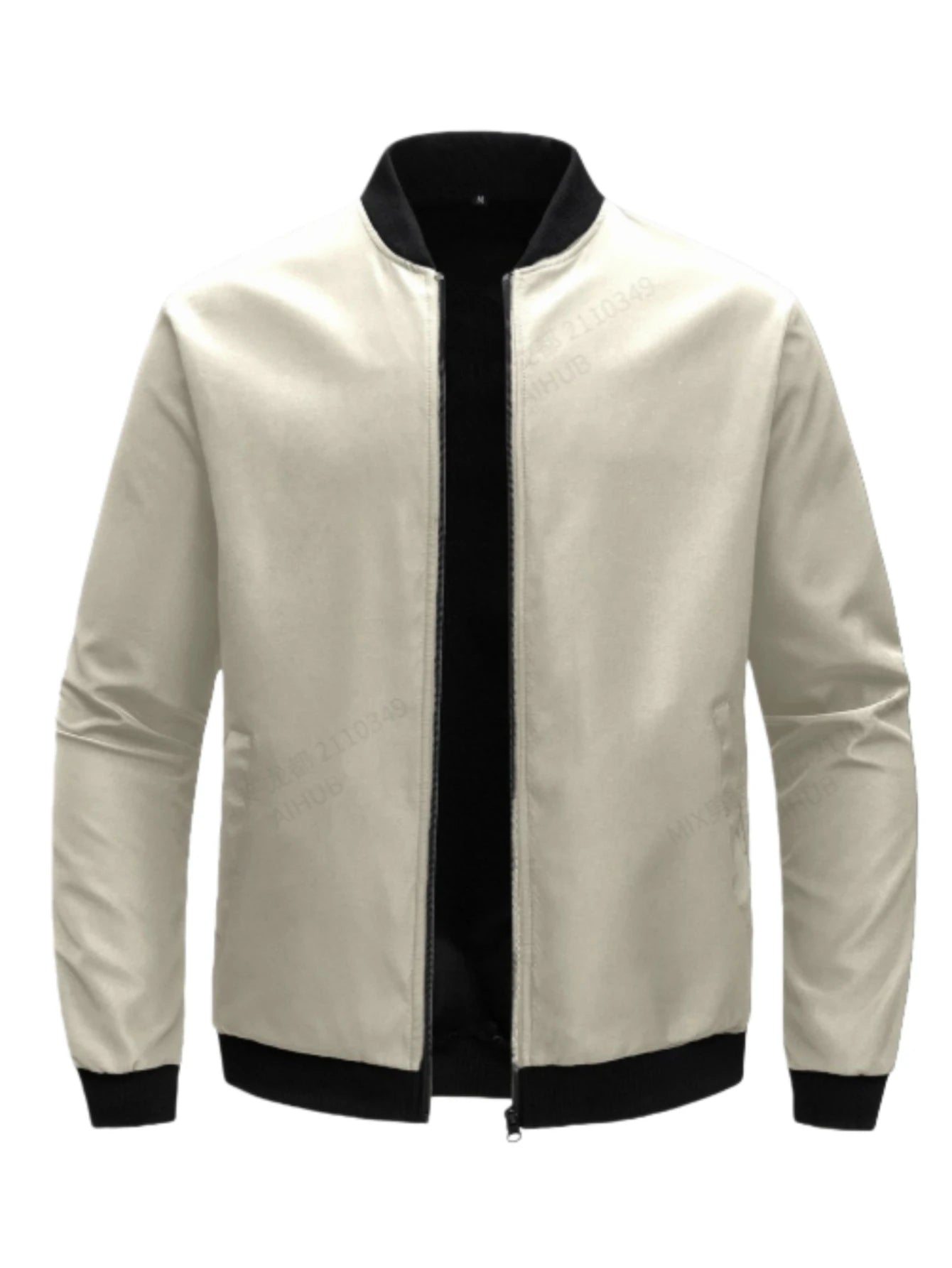 2024 Spring and Autumn New Baseball Collar Short Loose Solid Color Jacket Men's Business Casual Thin Coat Trend