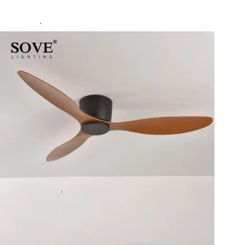 SOVE Modern Led Ceiling Fan Kitchen Living Room Dining Room Household High Air Volume Remote Control Pendant Light