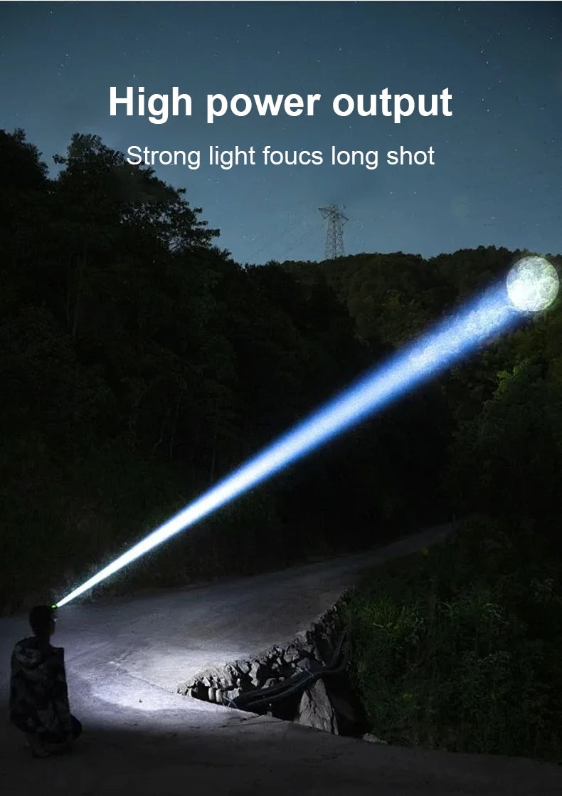 5000000LM Powerful Headlamp 800W Led Sensor Head Flashlight Long Range High Power Headlight With Yellow Light Fishing Head Torch