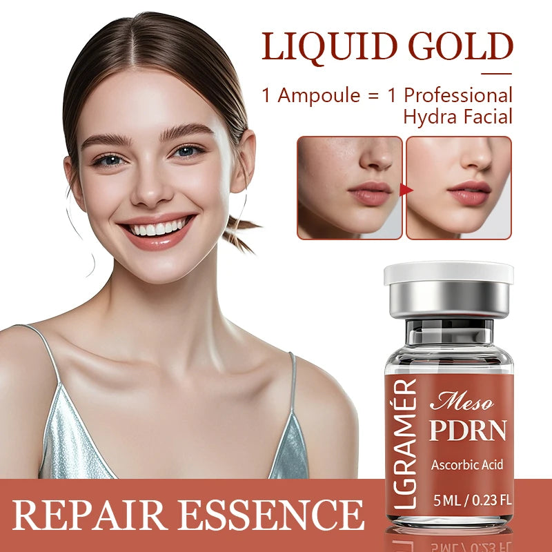 5ml  PDRN Serum, Lightweight Quick-Absorbing Facial Brightening & Anti-Aging Long Lasting Repair, Refreshing Daily Dull Skin