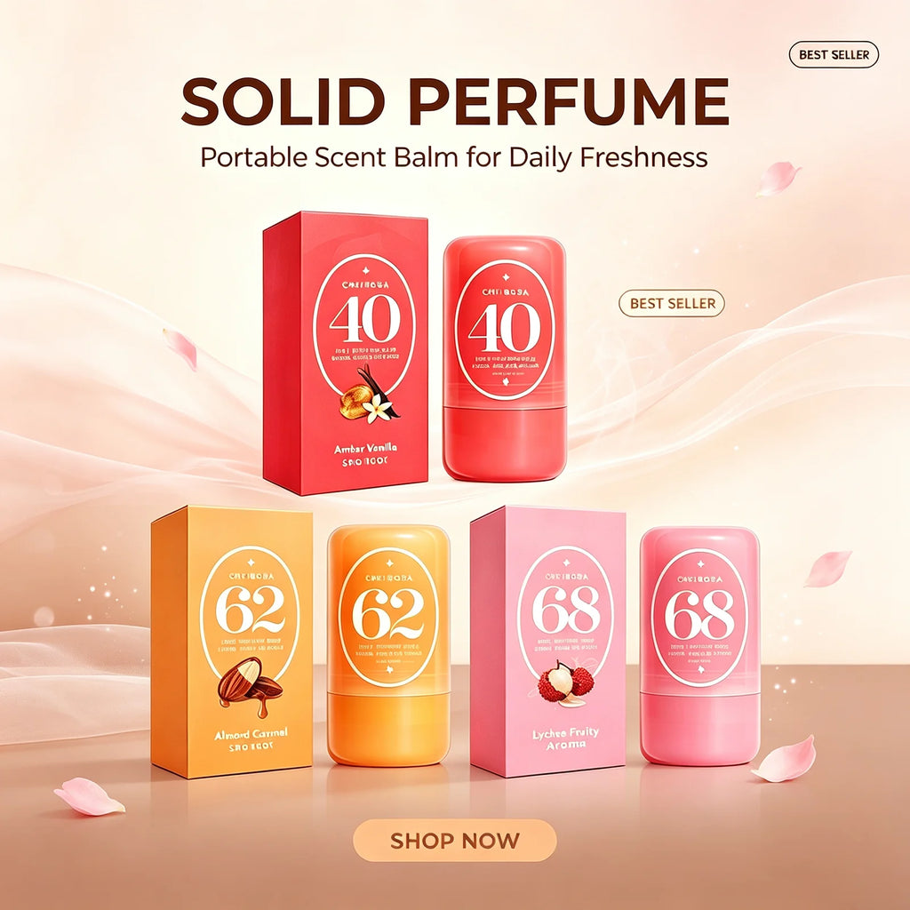 3 Jelly Solid Perfume Balm Set Natural Deodorant Scent Long Lasting Portable Travel Daily Commute Date Women Men Unisex