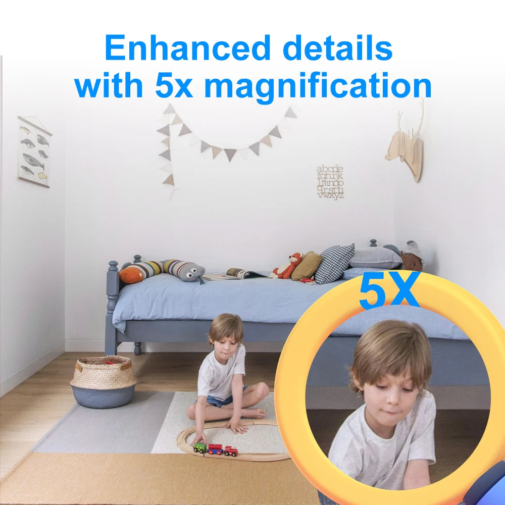 O-Kam Pro Mini Cube Security Camera, 5MP Indoor WiFi IP Camera with Two-Way Audio & Human Detection, Motion Alert, 5X Zoom,