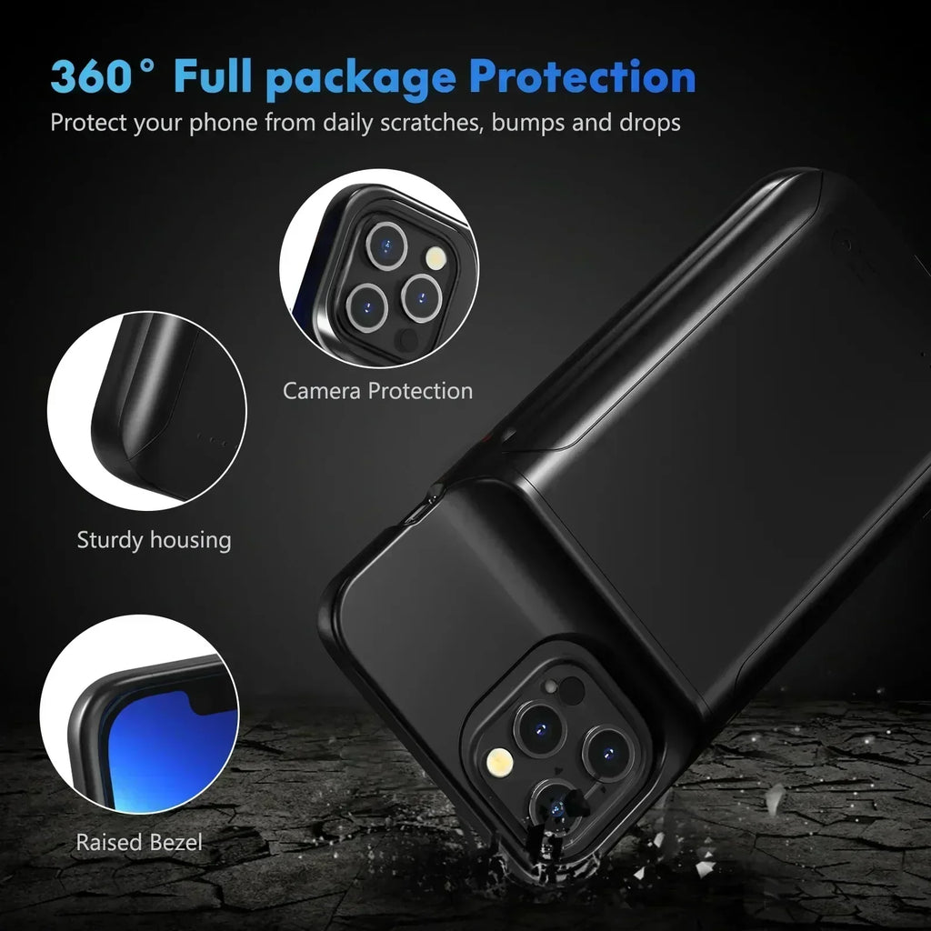 10000Mah  Battery Charger Case For iphone 14 Plus 15 Pro 12 Pro Max 11 Pro X XS XR XS Max 6 6S 7 8 Plus Battery Case Pow