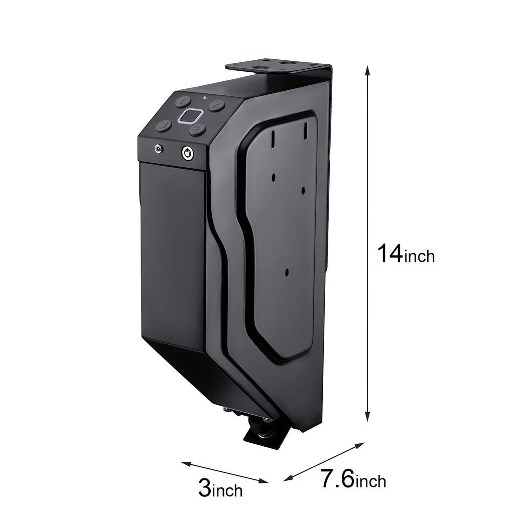 Gun Safes Pistol Box Biometric Fingerprint/Password Steel Gun Box Unlock Anti-Burglary with Keys Strongbox For Desk Cabinet