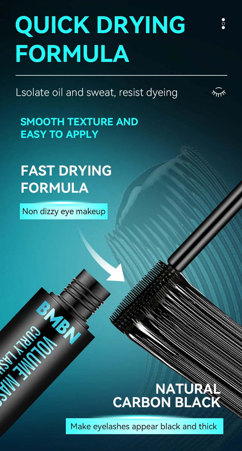 Mascara, Waterproof and Sweat Proof, Fast Drying and Anti Smudge, Long-Lasting Makeup, Create Thick & Natural Eye Makeup