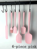 6pc Silicone Spatula set for baking-cake frosting kit with brush, non-stick scrapers & cream spreads |   cute kitchen gadgets