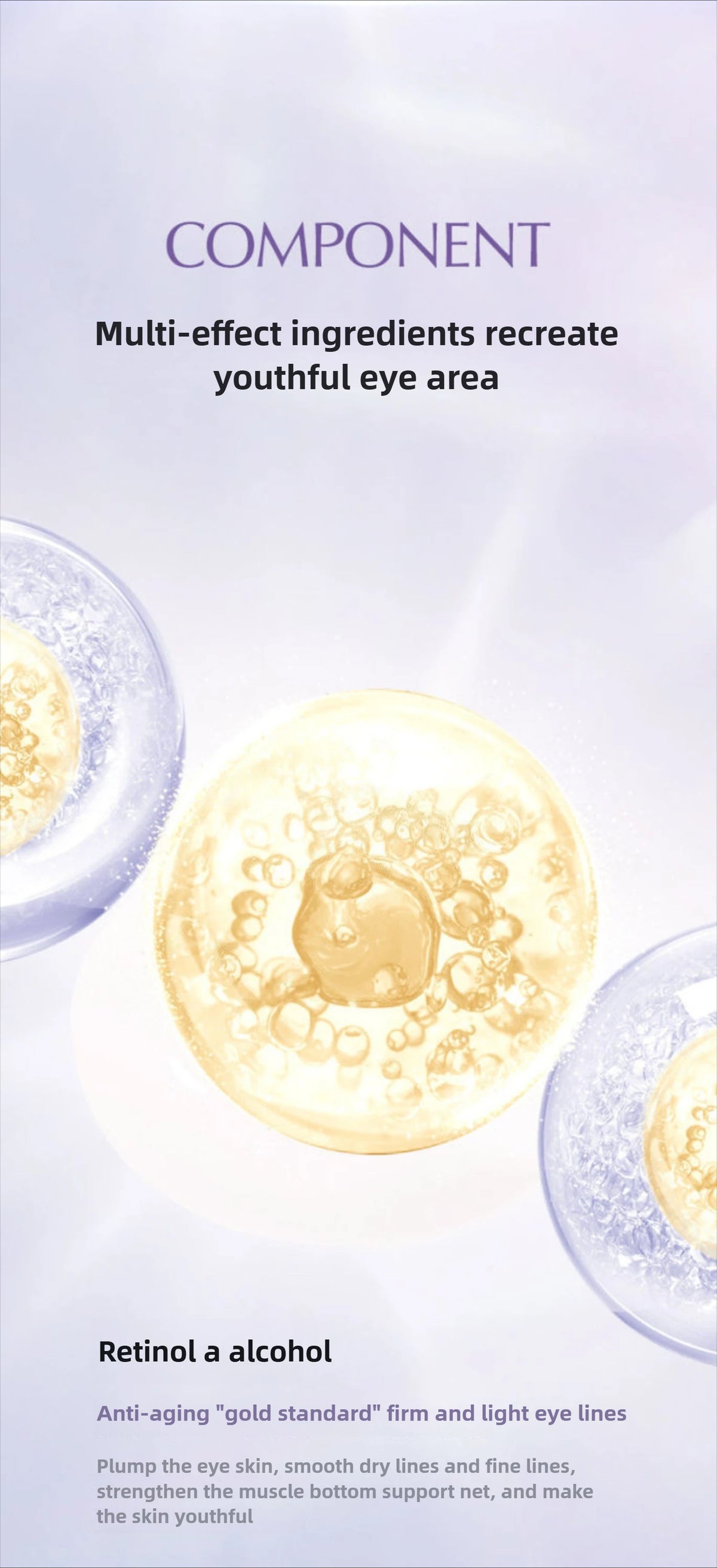 Instant Eye Bag Removal Cream Roller Ball Anti Wrinkle Fade Fine Lines Firming Skin Anti Dark Circle Puffiness Brighten Eye Care