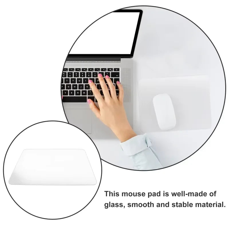Transparent Photovoltaic Glass Mouse Pad Tempered Upgrade Smooth FPS Game & Office  Anime Theme Game Specific Mousepad Desk Mat