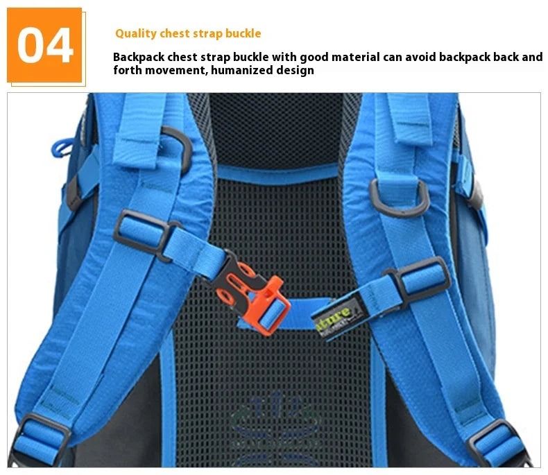 Travel Hiking Backpack 40L Trekking Bag Men Women Durable Outdoor Sports Daypack for Climbing Mountaineering Fishing Bicycle