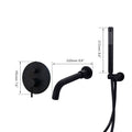 OUBONI Brush Gold Bathroom Shower Systerm Bathtub Faucet Wall Mount Golden Plated 2 Ways athtub Mixer Shower Set Mixer Tap