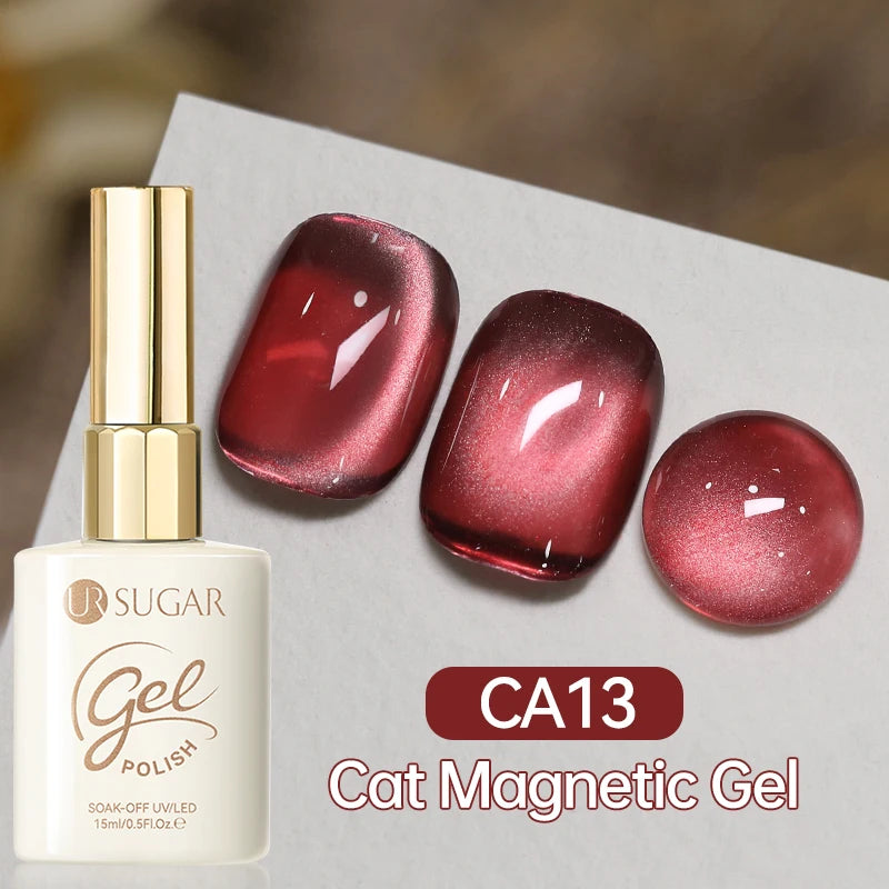 UR SUGAR 15ml Cat Magnetic Gel Jelly Glass Full Coverage Varnis Magnetic Gel Soak Off UV LED Gel Autumn Winter Xmas Manicure