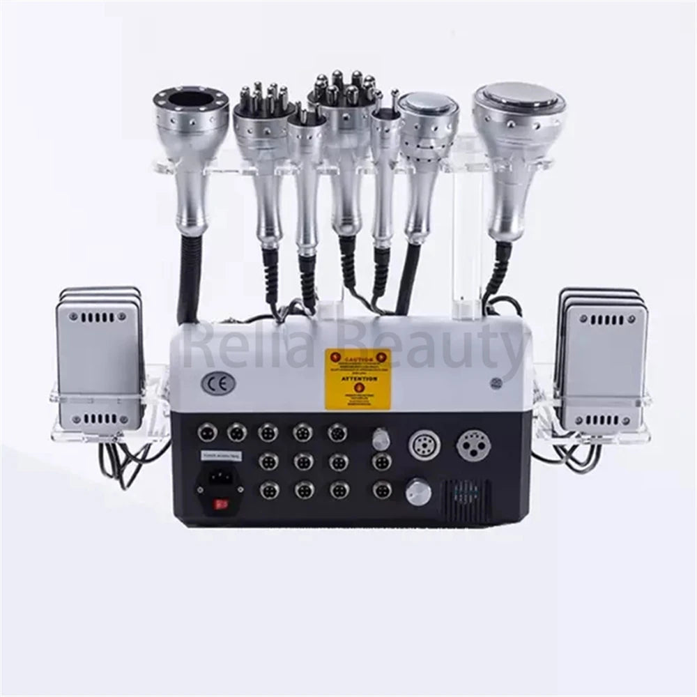 New 8 In 1 Vacuum Facial Massager 40k Ultrasonic Fat Cavitation Cellulite Reduction Liposuction Weight Loss Slimming Machine Spa
