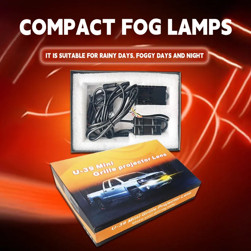 Carolyn LED Sportlight Dual Beam Bi-Led Projector Grill Lights for Cars Offroad Super Slim 24V 12V