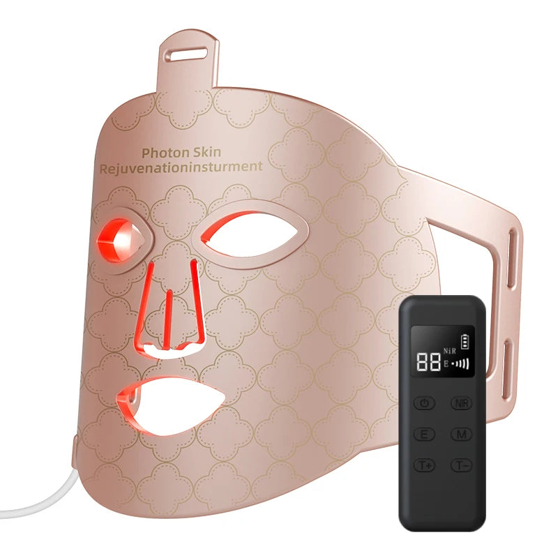 7 Colors Photon Skin Rejuvenation Red LED Light Therapy Face Mask Near Infrared 850nm Silicone Soft Facial Mask Skin Care Device