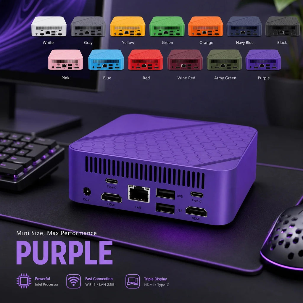 HOT Intel Core i9 10980HK Mini PC Windows 11 UHD Graphics Pocket Computer 16GB RAM minipc WiFi6 1TB 2TB SSD Desktop Gaming