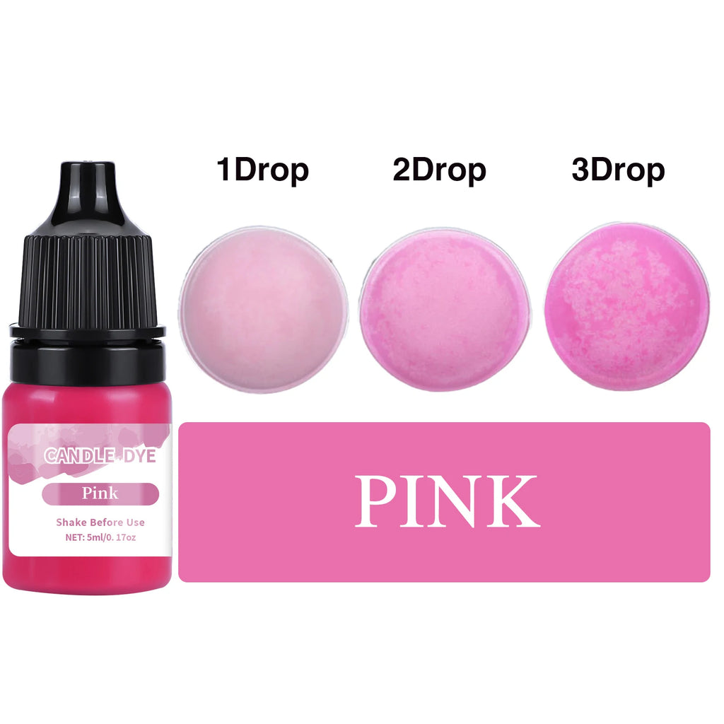 5ml/Bottle Candle Wax Pigment Colorant Non-Toxic Soy Candle Wax Pigment Liquid Dye Soy Wax DIY Soap Dyes Candle Making Supplies