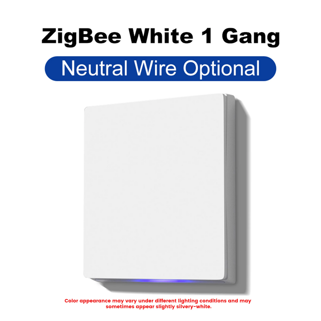 GIRIER ZigBee Wall Switch Tuya Smart Button Light Switches 1/2/3/4 Gang Support Neutral or without Neutral Wire Works with Alexa