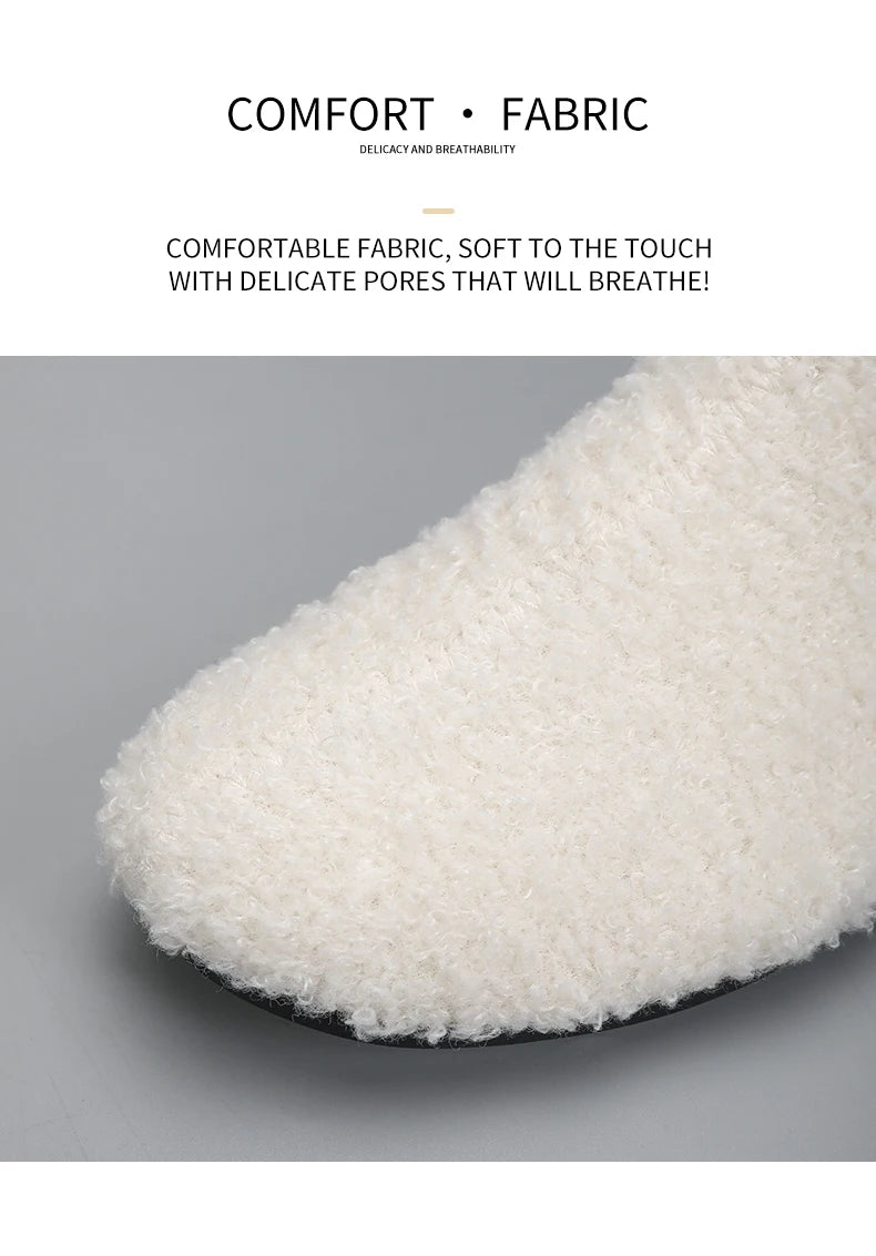 YRZL Winter Cotton Shoes Men High Top Warm Slip on Lightweight Slippers Men Plush Indoor Cotton Loafers Men Winter Warm Shoes