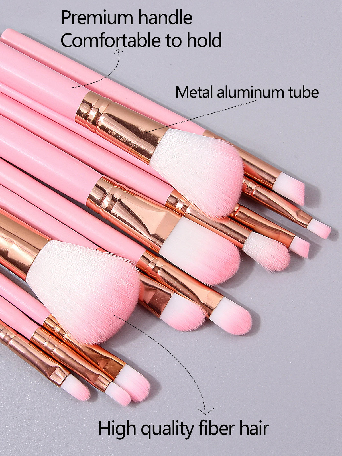 19PCS Set of 12 Beginner Makeup Brushes +3Pcs Non-Powder Makeup Eggs +3Pcs Triangular Powder Puff +1Pcs Storage Bag