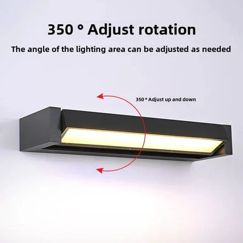Adjustable angle outdoor waterproof outdoor wall lamp garden wiring wall lamp simple and high-end aluminum wall lamp