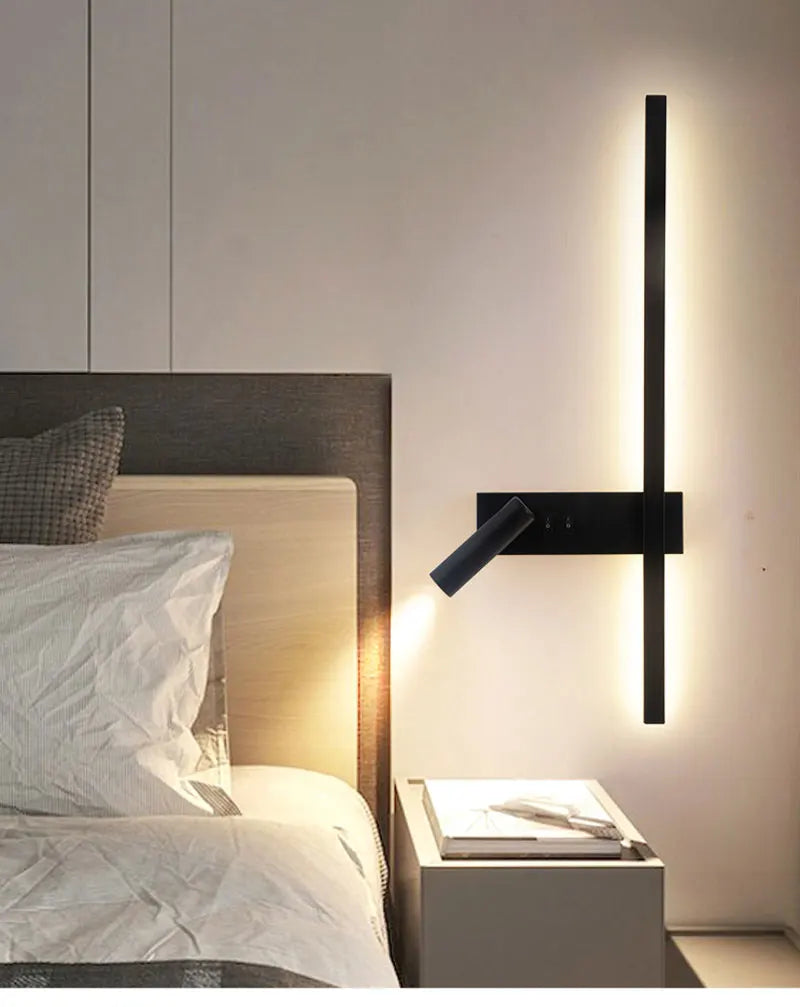 Modern LED Wall Lamps with Switch for Bedroom Indoor LED Wall Lights with 350° Rotatable Spotlight for Kitchen Dinning Room Home