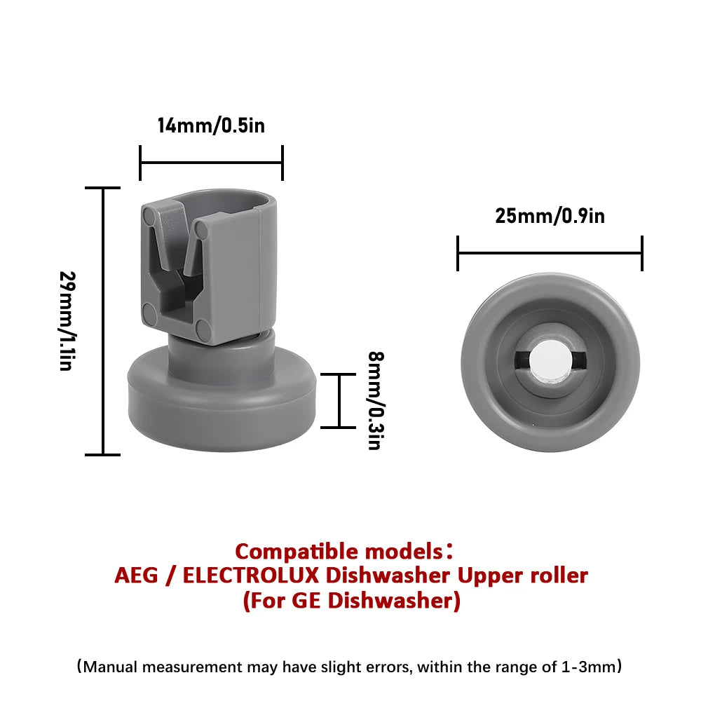 4-Pack Dishwasher Upper Basket Replacement Wheels