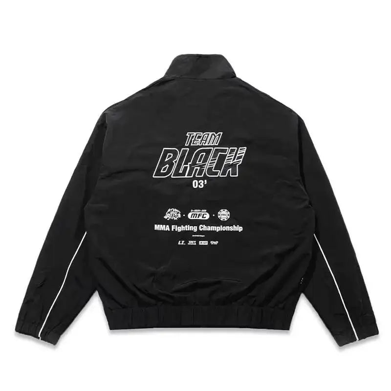 Korean Manhwa Jinx Team Black Windbreaker Jacket Men Women Sports Coat Loose Track Activewear Joo Jaekyung Cosplay Y2K Clothes
