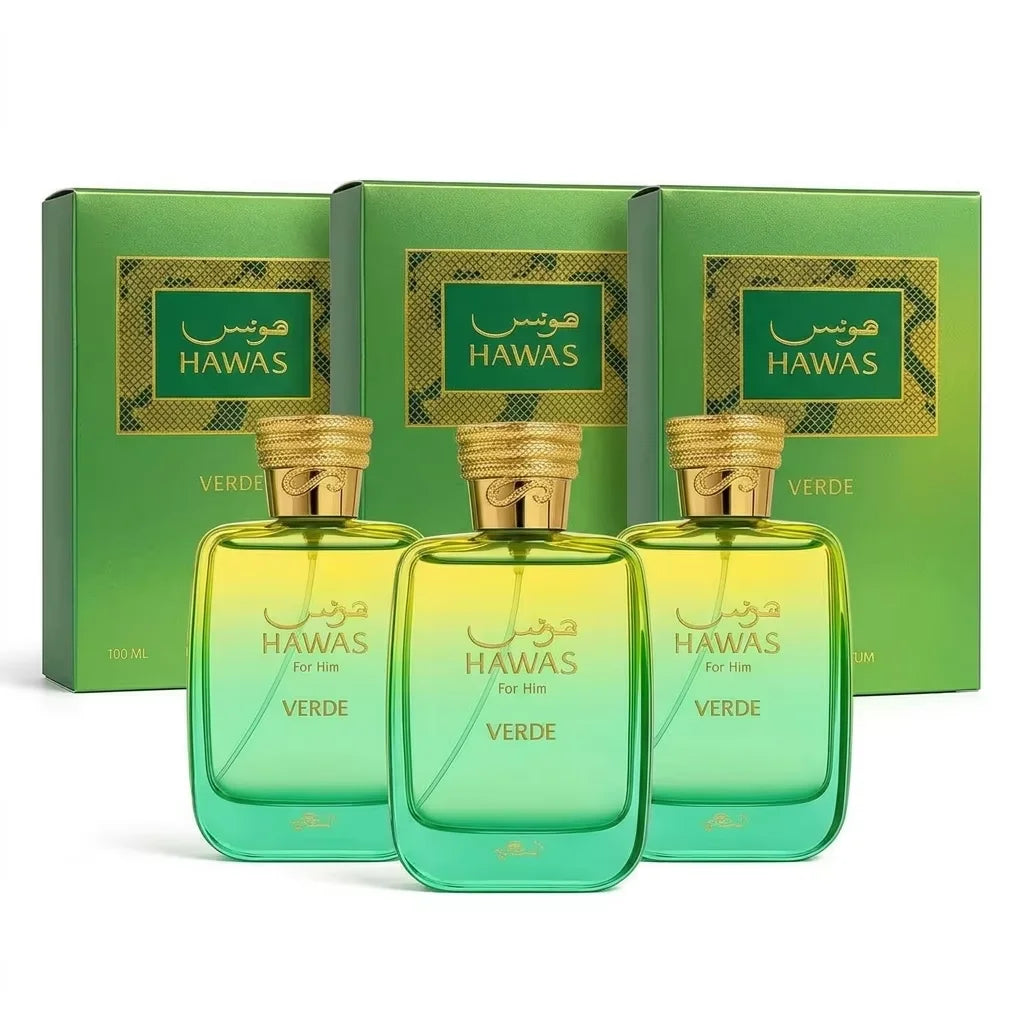 Rasasi Hawas Ice Verde Thunder Lava Gold Kobra Men Perfume Long Lasting Eau de Parfum Spray Masculine Scent Fragrance