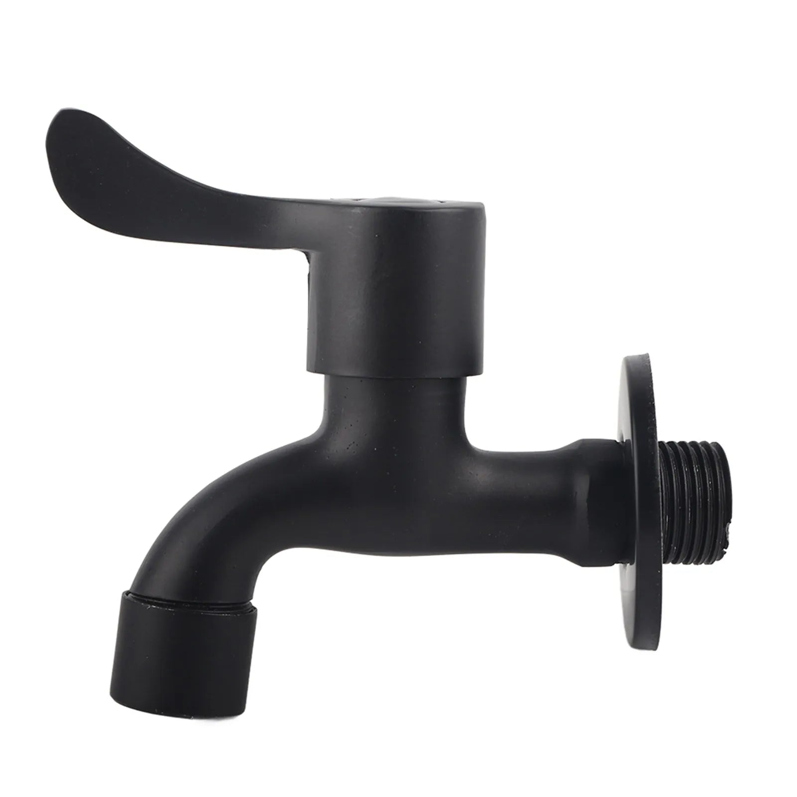 Stainless Steel Wall Mount Tap Garden Water Faucet Black for Washing Machine Laundry Cleaning Wall Mount Toilet Mop Faucet