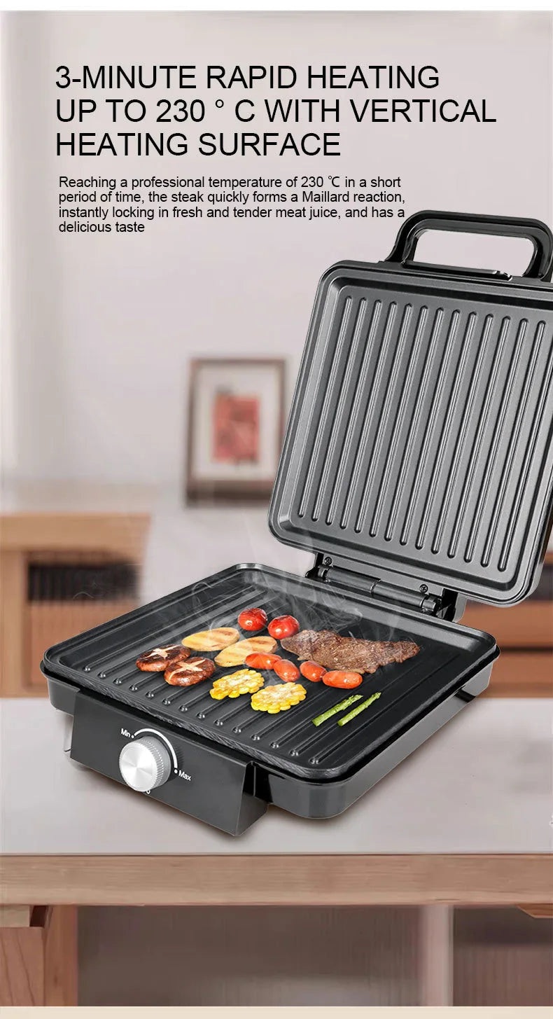 Household Four Pieces Waffle Iron Multifunctional Sandwich Maker Electric Crepe Grill Breakfast Kitchen Equipment