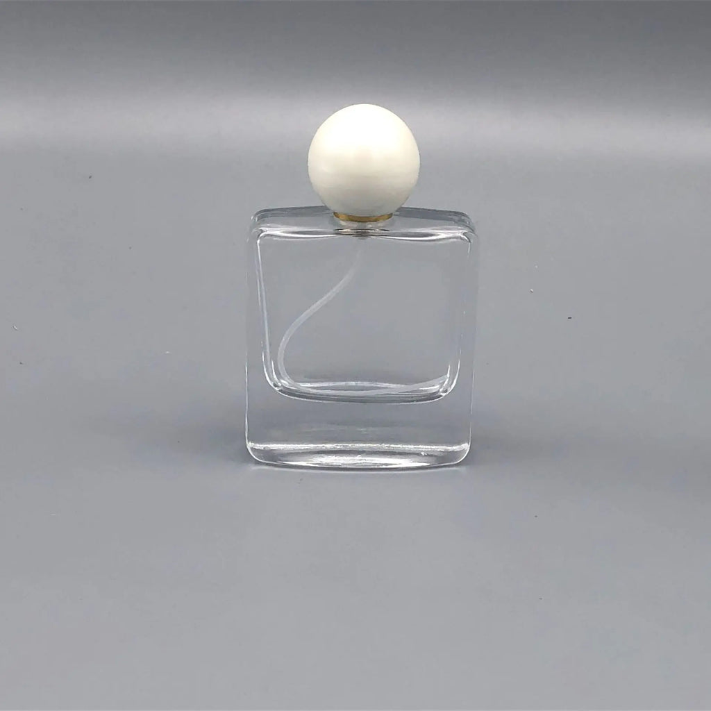 50ML Premium Perfume BottlePortable Perfume Dispenser Flat Square Bayonet Glass BottleCosmetic Spray Bottle Skin Care Tool