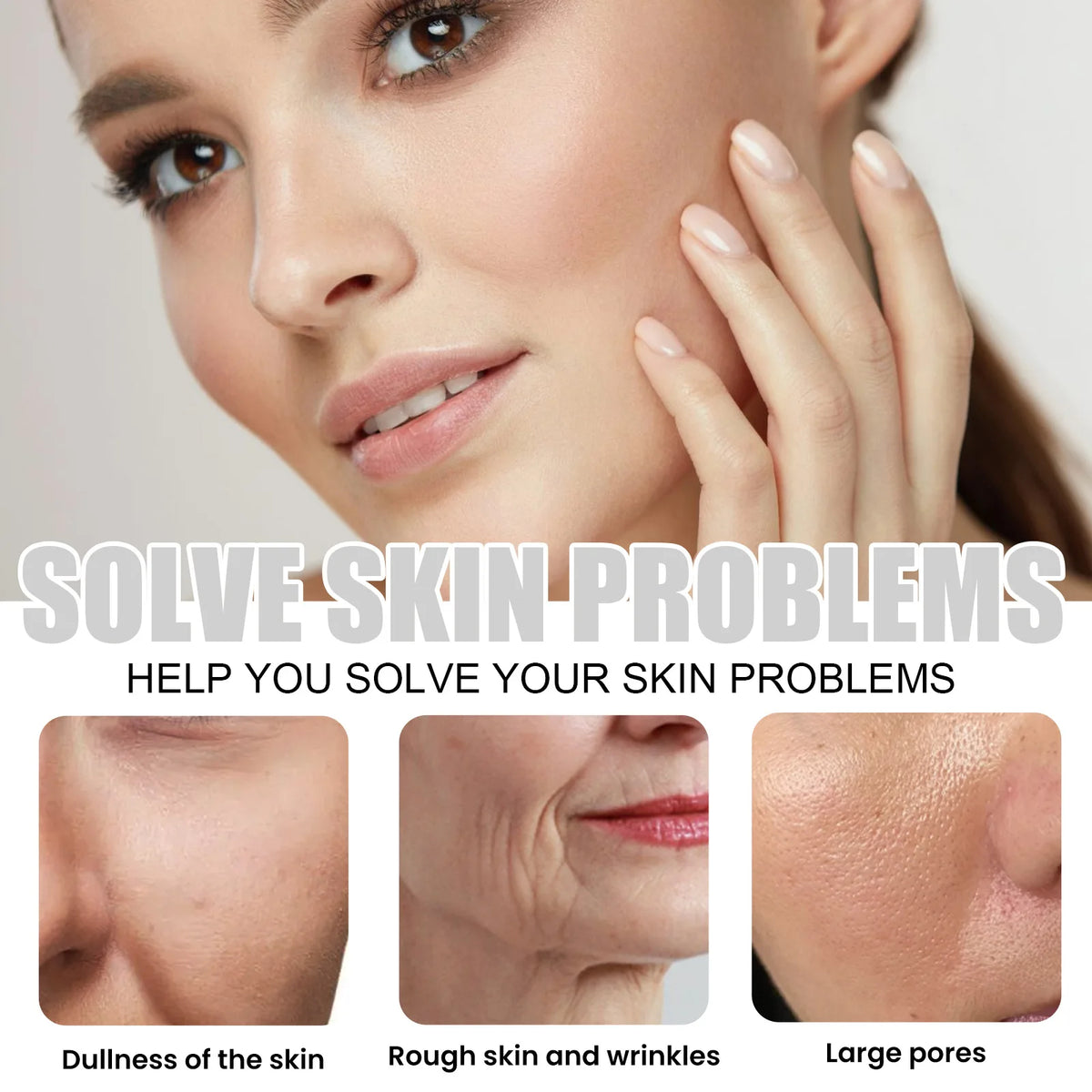 Ginseng Face Essence Anti Aging Fading Fine Lines Wrinkles Remover Tightening Brightening Moisturizing Hyaluronic Acid Serum