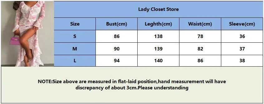 Women Chic V-neck Belte Slit Flower Print Maxi Dress Ruffle Trim High Chiffon Dresses 2026 Summer Fashion Party Vacation Robe