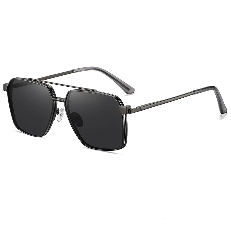 R57638 Polarized Clip Metal Spectacle Frame Casual Spring Hinge Presbyopia Eyeglasses Customizable Prescription Eyeglass