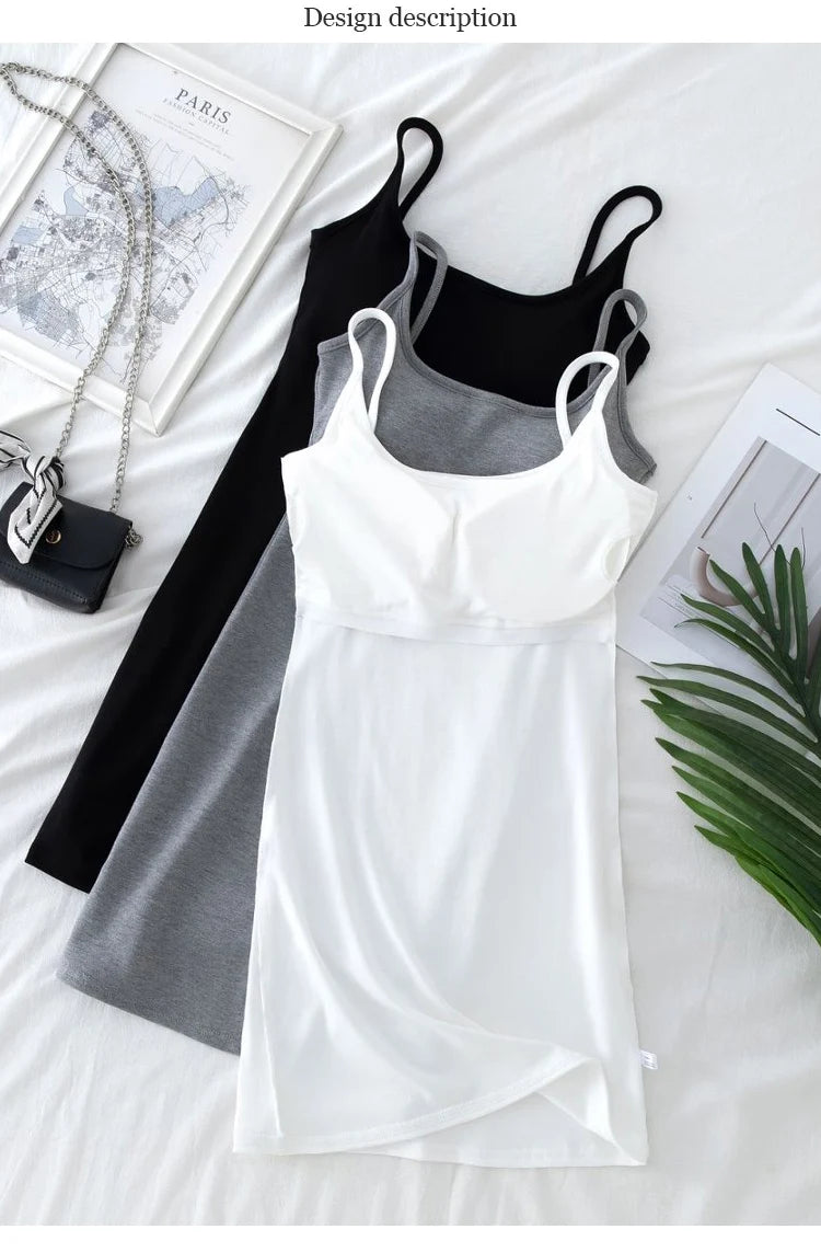 BIVIGAOS Spring Summer Sexy Package Hip Short Camisole Dress Women Elastic Tight Fit Hot Girl Hip Wrap Mini Sleeveless Sundress