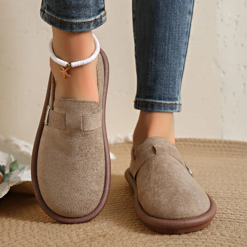2025 New Thick Bottoming Women's Retro Spring and Autumn  Loafers Flat Non-slip with Skirt Soft Sole Single Shoes Женская Обувь