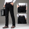 Corduroy Men's Business Casual Pants Fashion Comfortable Khaki Slim Straight Trousers Classic Male Brand Clothing Pants
