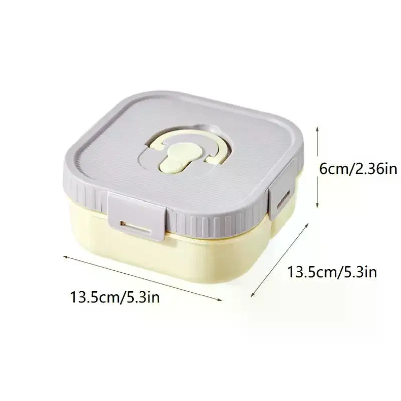 Portable Plastic Lunch Box With Compartment Microwave Safe Fruit Salad Lunch Container Kid Student Leak-proof Bento Box