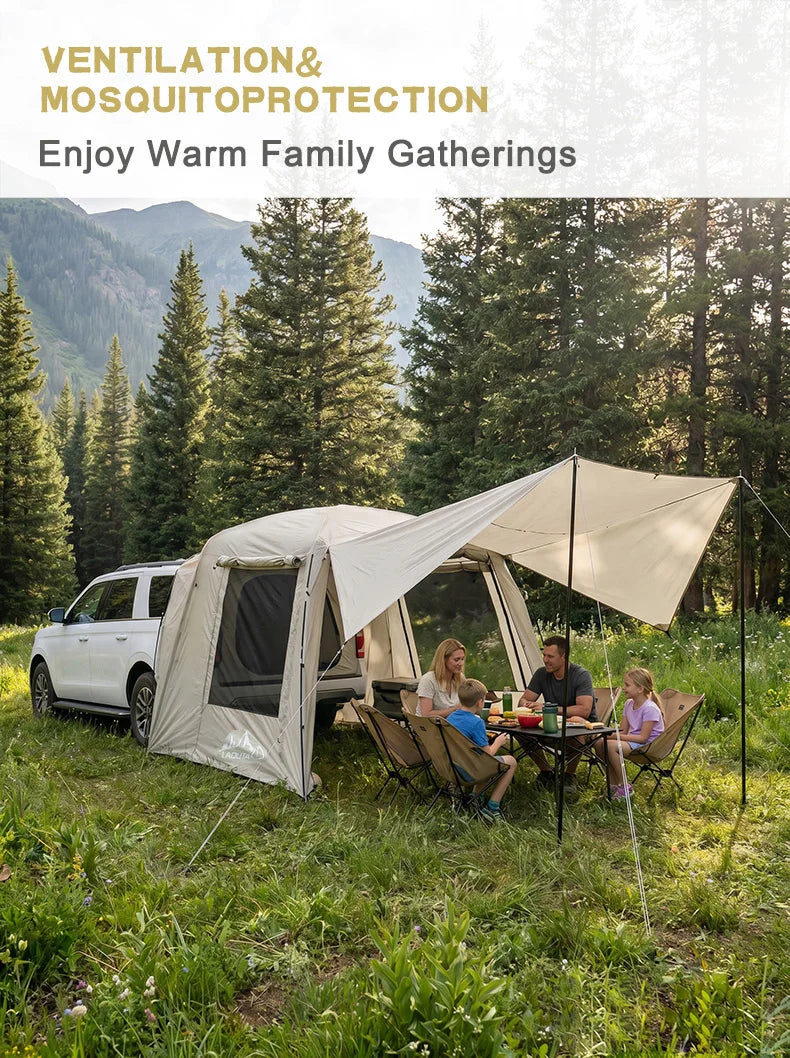 Lohascamping Car box docking tent  Portable Waterproof SUV Tail Tent 3-4 people Dome tent Sunshade Tunnel style tent,Large tent,