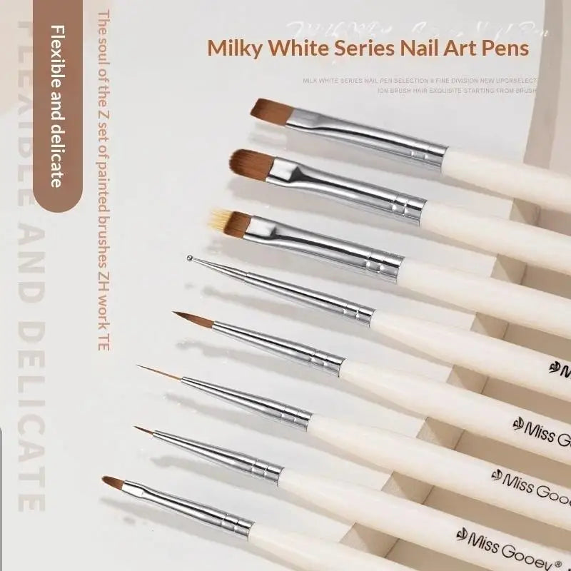 Nails Art Liner Brush Elongated Lines Drawing Painting Nail Design Pen UV Gel 3D Carving Brush Professional Manicure Salon Tool