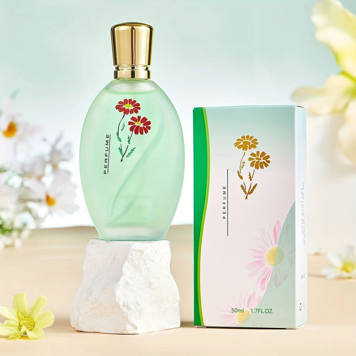 50ml Perfume With Long-lasting Fragrance Fresh And Light Rose And Jasmine Scent Holiday And Birthday Gift For Men And Women