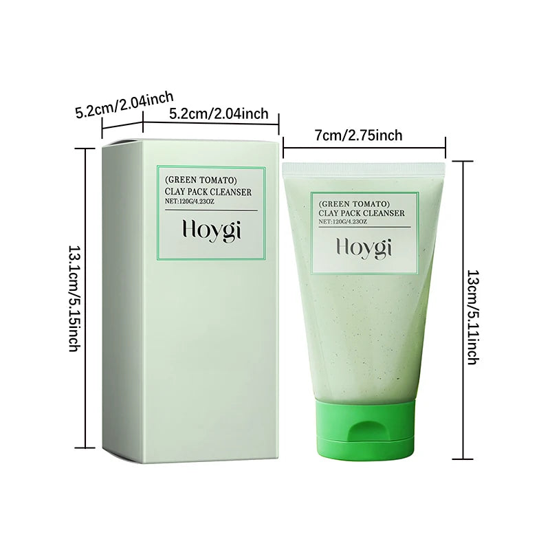 Deeply Cleansing Green Tomato Facial Cleanser For Hydrating, Moisturizing, Skin Cleaning Oil-Water Balance Facial Clay Cleanser
