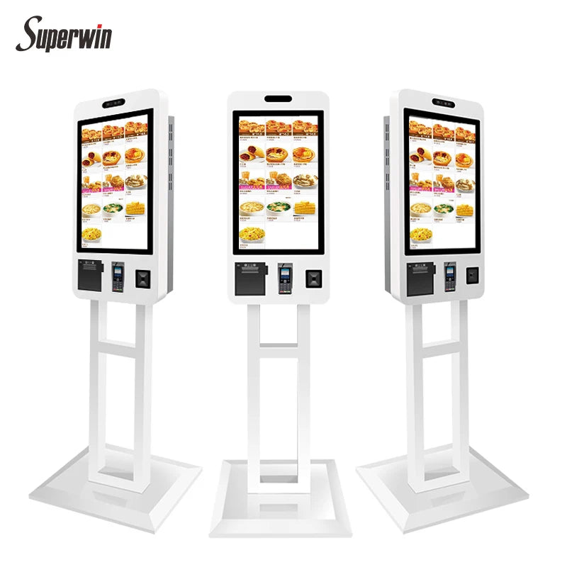 POS System Self-Service Payment Kiosk Wall Mount Hanging Food Ordering Kiosk Floor Stand Kiosk Advertising Equipment For