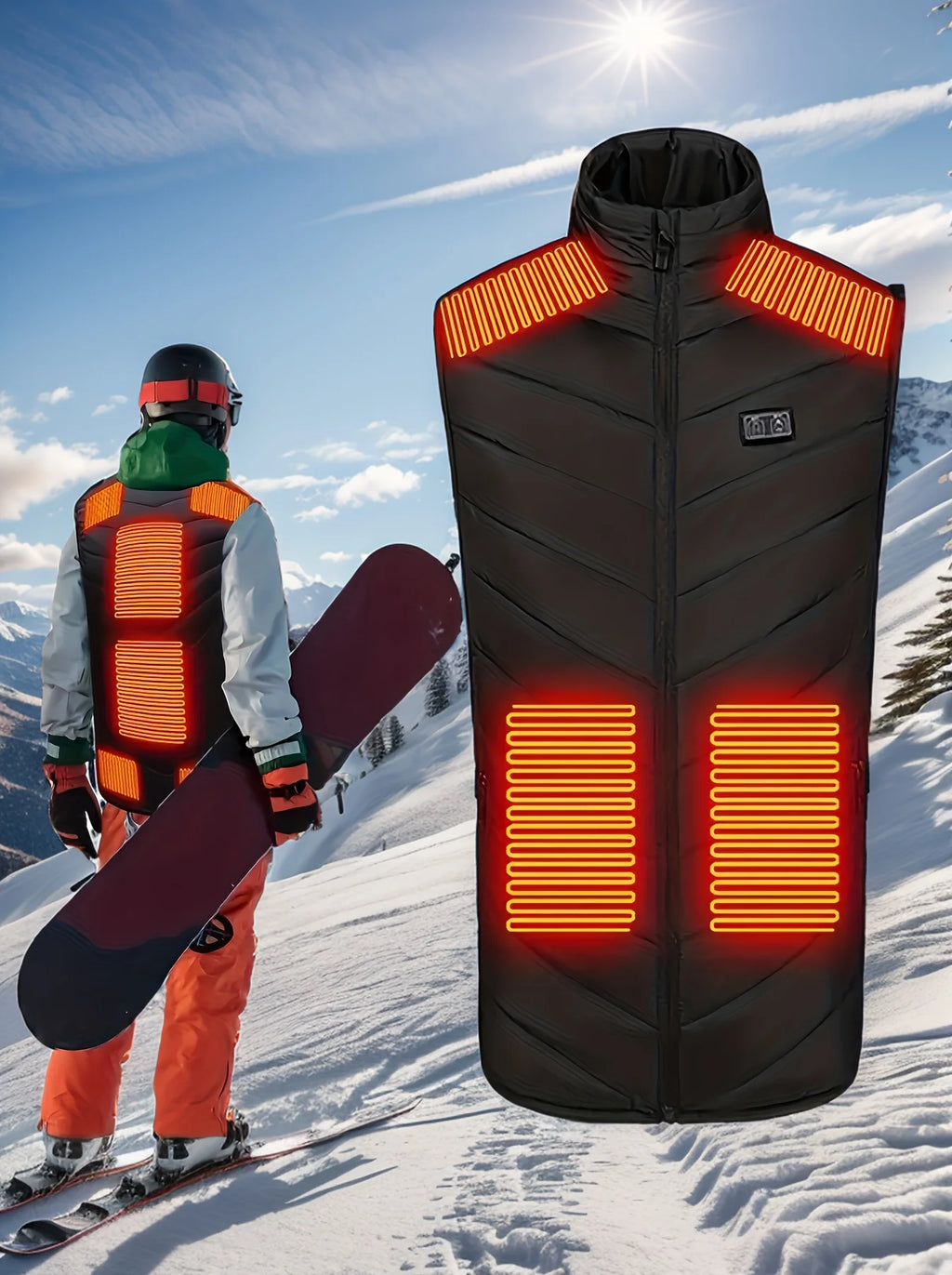 13 Zones Heated Vest Men Women Usb Heated Jacket Thermal Hunting Vest Winter Heating Jacket Chauffante Heating Veste EU Size